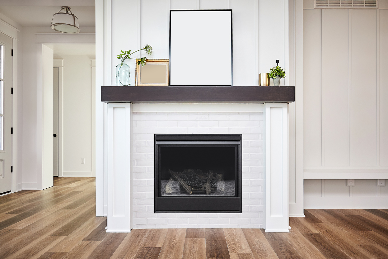 Modern gas fireplace